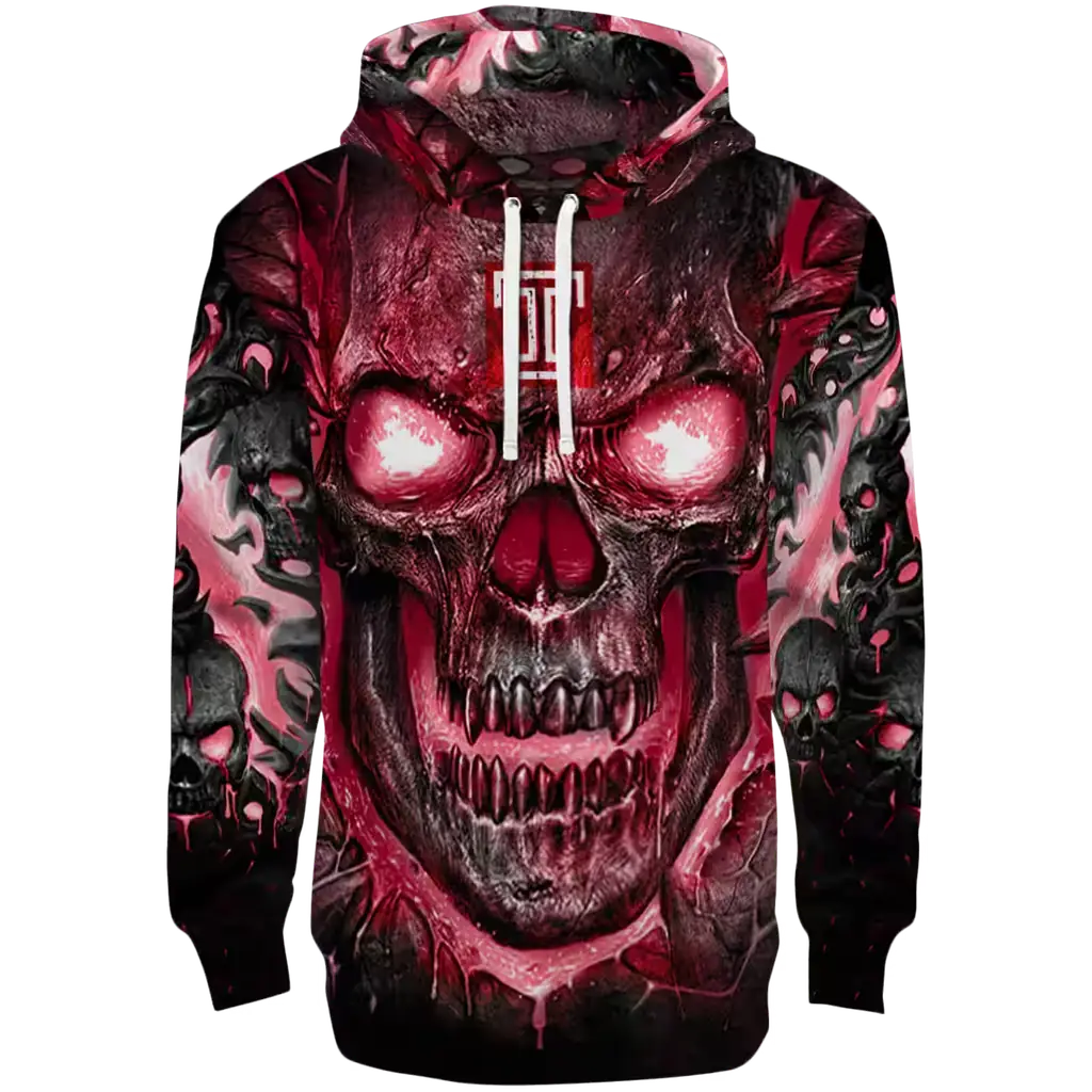 temple owls demonic skull red black hoodie best selling temple owls demonic skull red black hoodie best selling