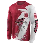 temple owls dynamic slash red white hoodie best selling