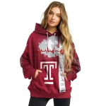 temple owls football heartbeat red hoodie best selling
