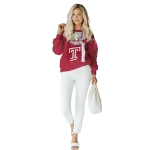 temple owls football heartbeat red hoodie best selling