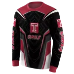 temple owls futuristic pattern red black hoodie best selling