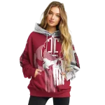 temple owls graphic punisher red white hoodie best selling