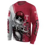 temple owls jack skellington red hoodie best selling