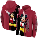 temple owls mickey mouse red black hoodie best selling