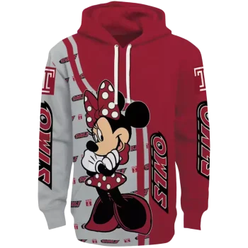 temple owls minnie mouse red hoodie best selling