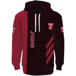 temple owls monogram pattern red hoodie best selling