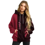 temple owls monogram pattern red hoodie best selling