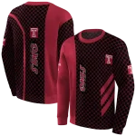 temple owls monogram pattern red hoodie best selling