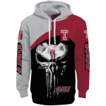 temple owls skull punisher silver black hoodie best selling