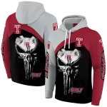 temple owls skull punisher silver black hoodie best selling