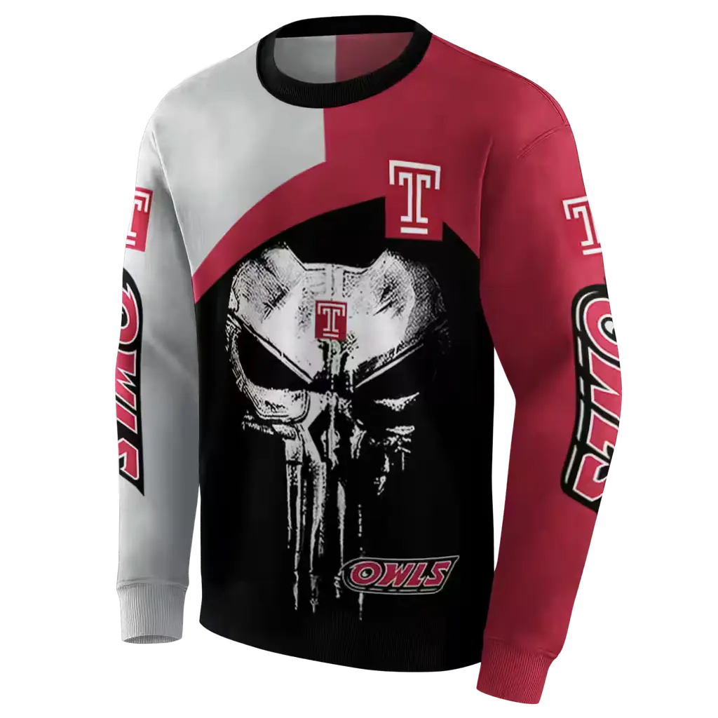 temple owls skull punisher silver black hoodie new arrival temple owls skull punisher silver black hoodie new arrival