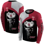temple owls skull punisher silver black hoodie best selling