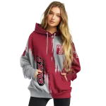 temple owls splatter effect red hoodie best selling