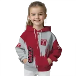 temple owls splatter effect red hoodie best selling
