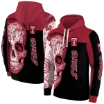 temple owls sugar skull red black hoodie best selling