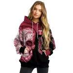 temple owls sugar skull red black hoodie best selling