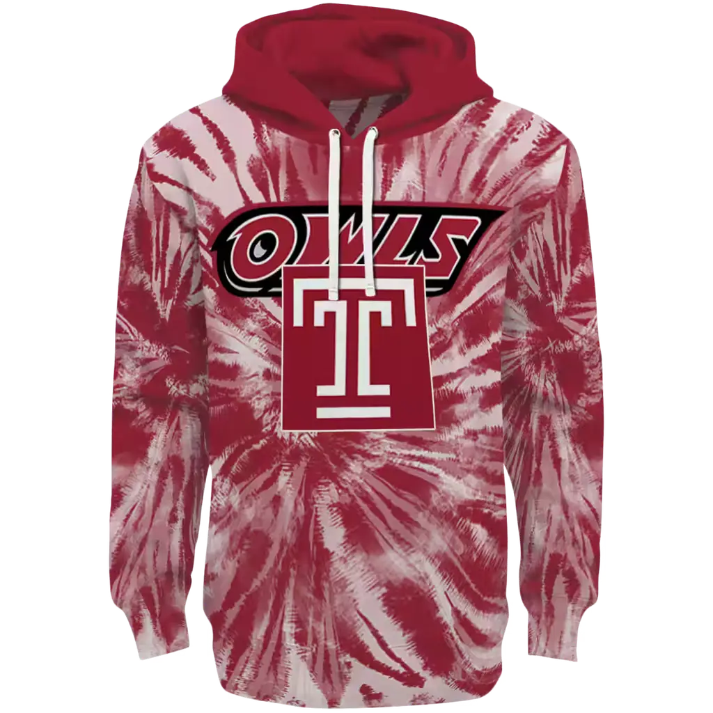 temple owls tie dye pattern red hoodie best selling temple owls tie dye pattern red hoodie best selling