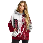 temple owls triangular pattern red white hoodie best selling