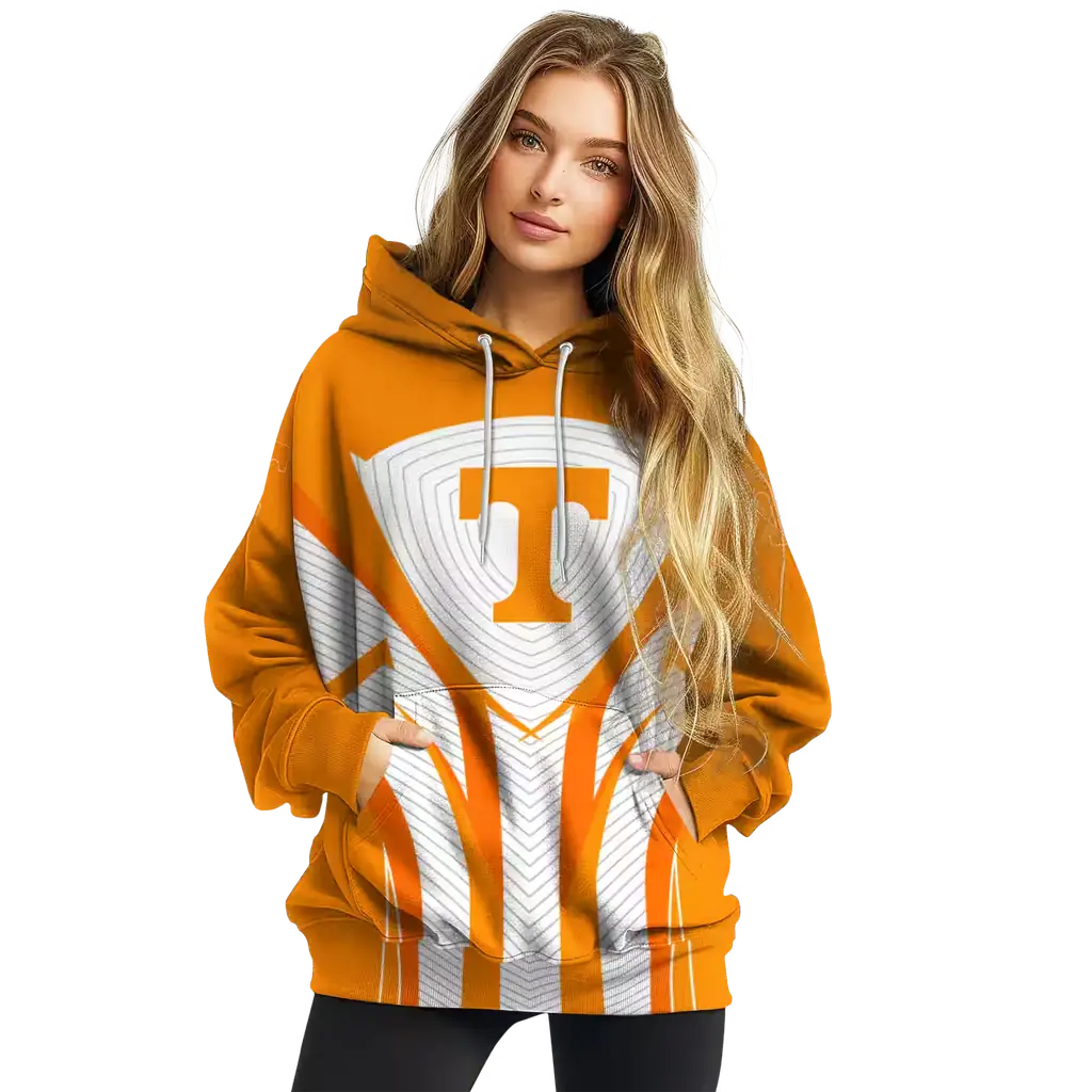 tennessee volunteers concentric lines orange black hoodie high quality tennessee volunteers concentric lines orange black hoodie high quality