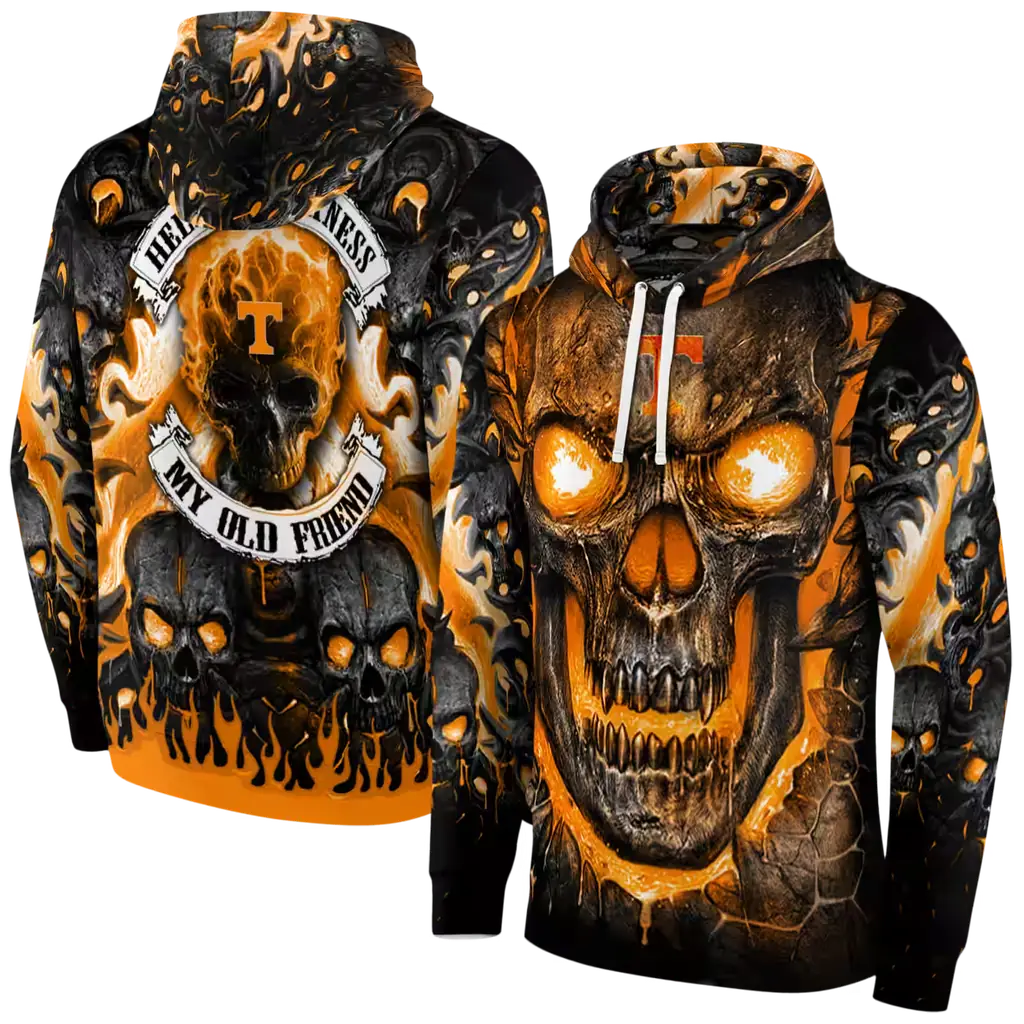 tennessee volunteers demonic skull orange black hoodie fashion forward tennessee volunteers demonic skull orange black hoodie fashion forward