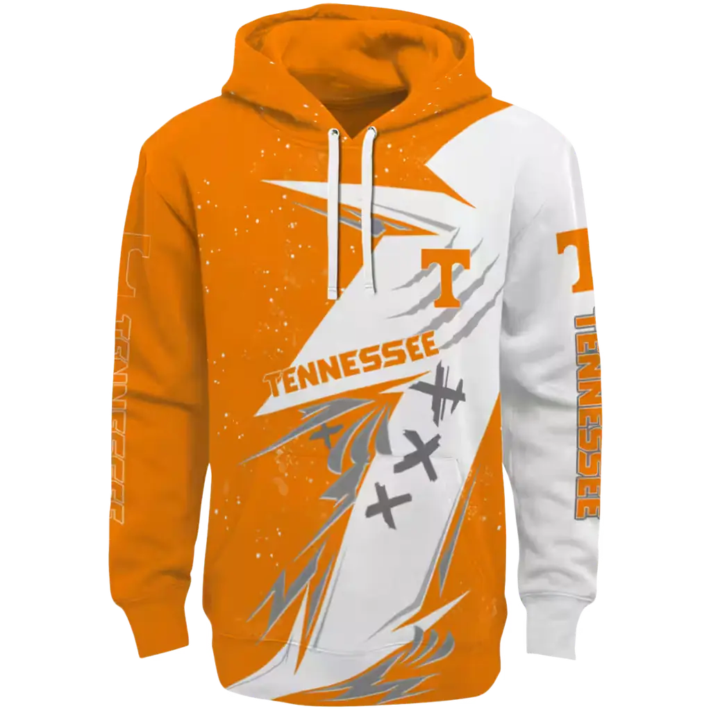 tennessee volunteers dynamic slash orange white hoodie best selling tennessee volunteers dynamic slash orange white hoodie best selling