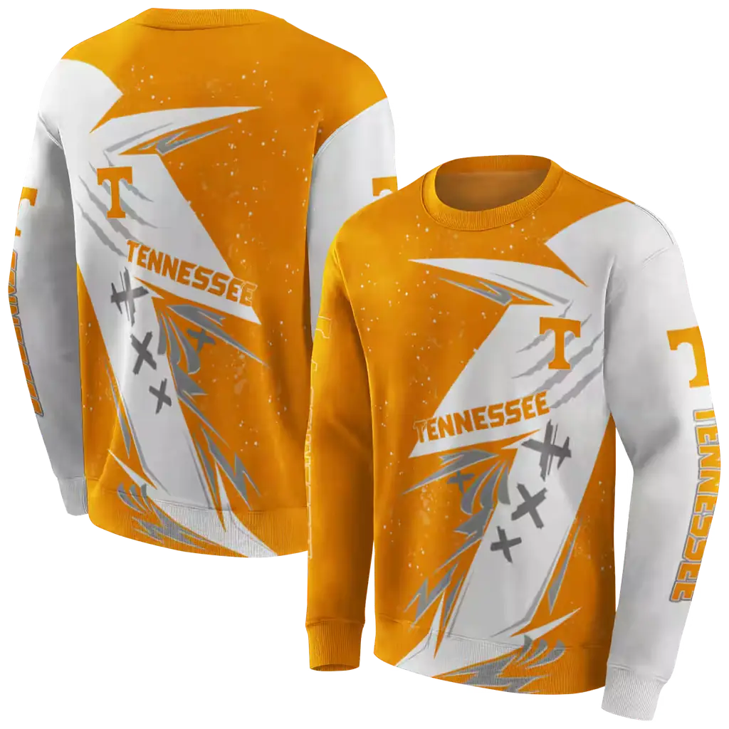 tennessee volunteers dynamic slash orange white hoodie premium grade tennessee volunteers dynamic slash orange white hoodie premium grade