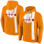 tennessee volunteers football heartbeat orange hoodie best selling