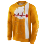 tennessee volunteers football heartbeat orange hoodie best selling