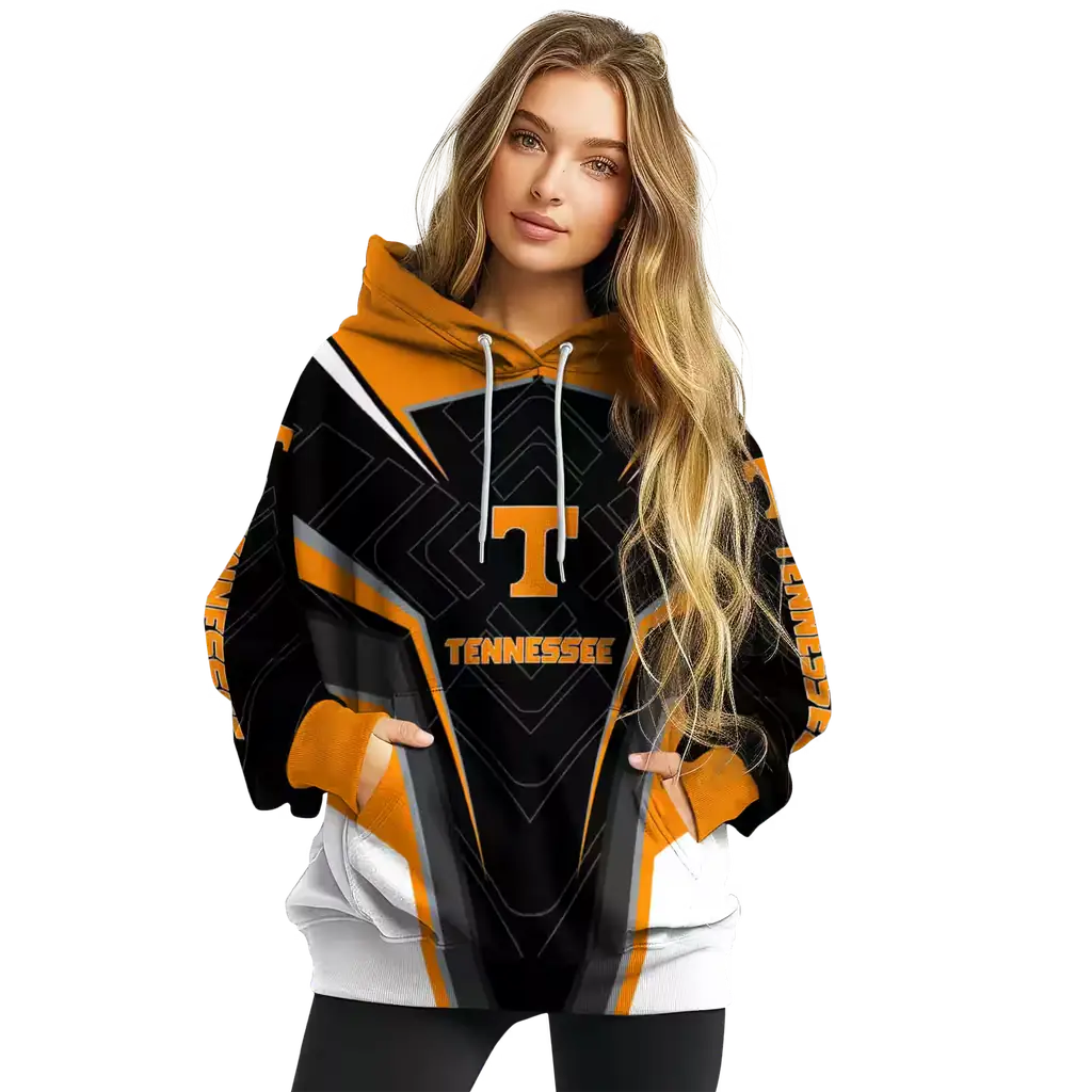 tennessee volunteers futuristic pattern orange black hoodie high quality tennessee volunteers futuristic pattern orange black hoodie high quality