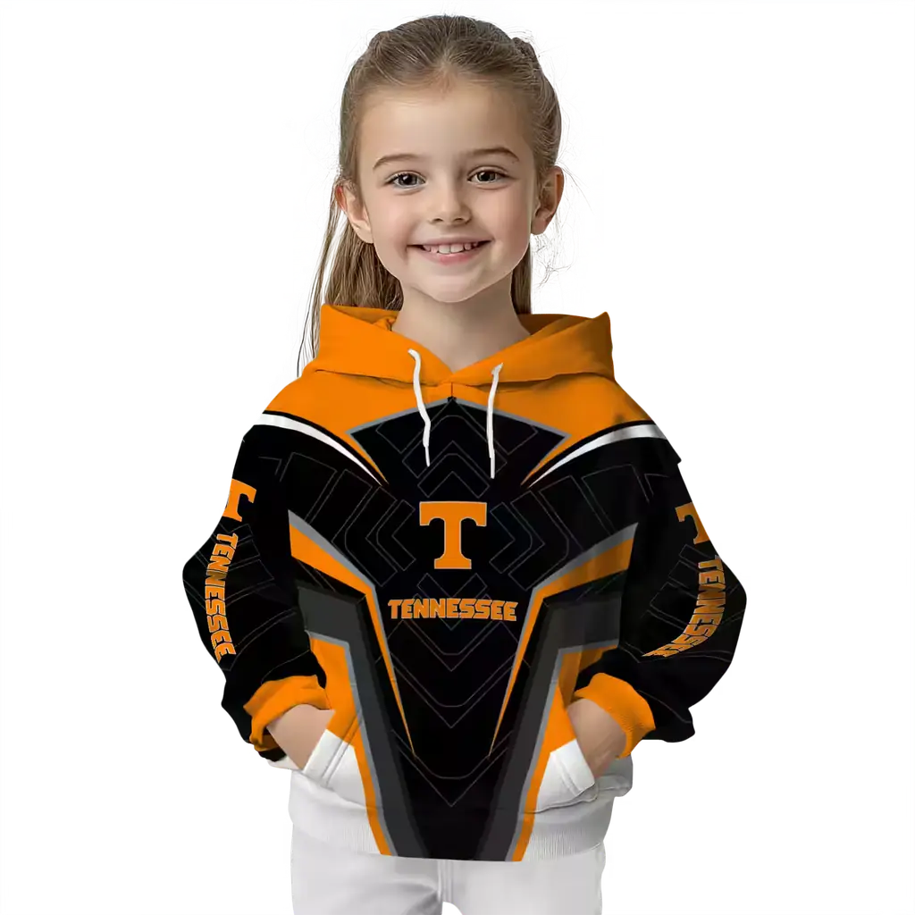 tennessee volunteers futuristic pattern orange black hoodie top rated tennessee volunteers futuristic pattern orange black hoodie top rated