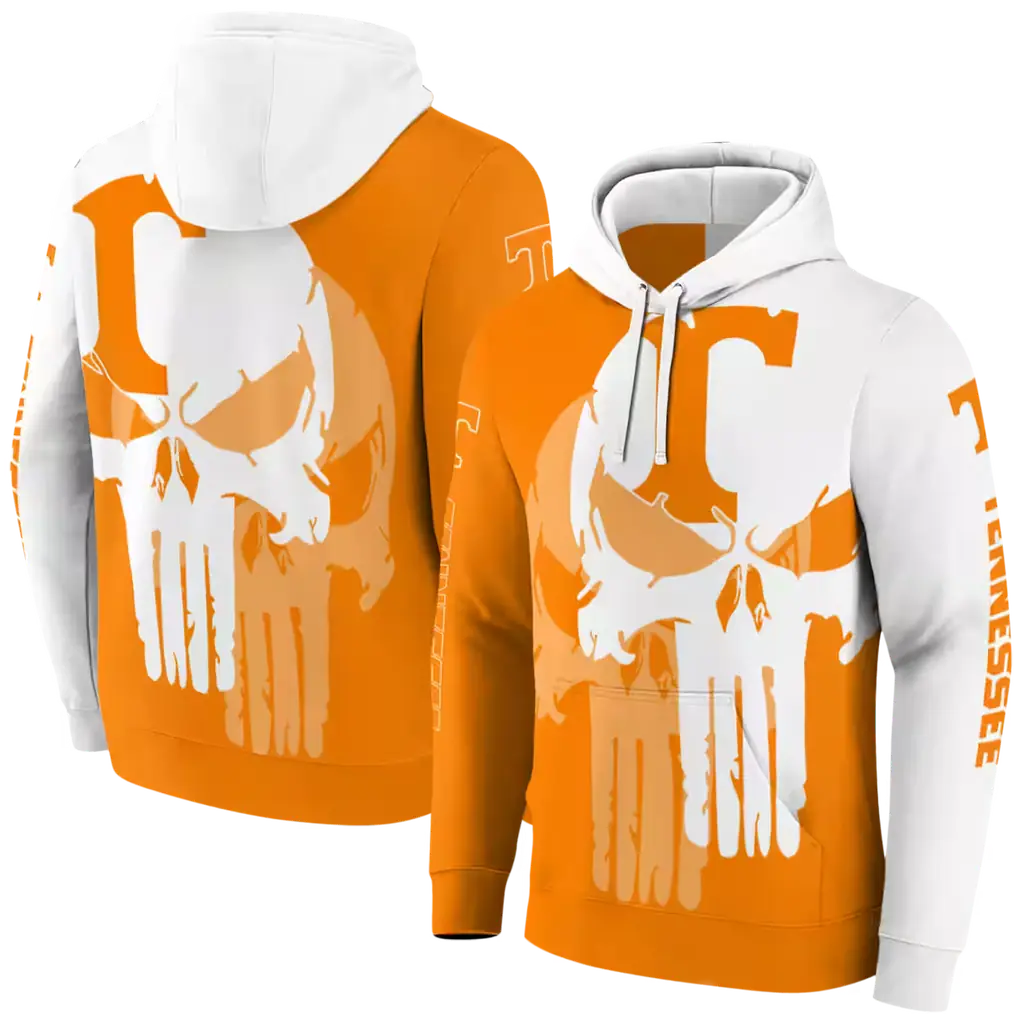 tennessee volunteers graphic punisher orange white hoodie fashion forward tennessee volunteers graphic punisher orange white hoodie fashion forward