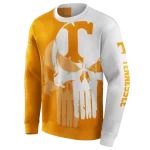 tennessee volunteers graphic punisher orange white hoodie best selling