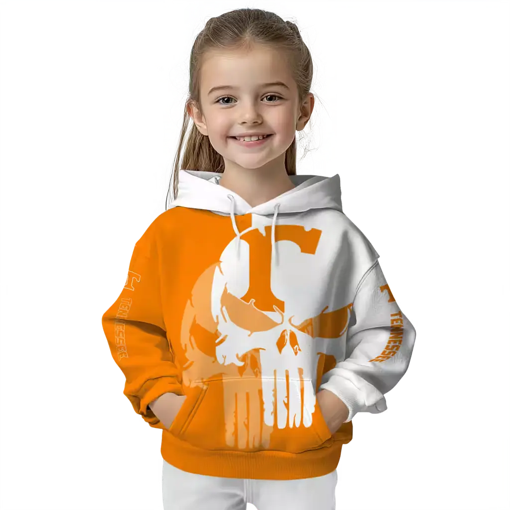 tennessee volunteers graphic punisher orange white hoodie top rated tennessee volunteers graphic punisher orange white hoodie top rated