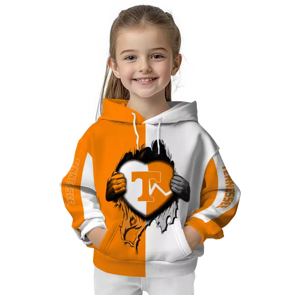 tennessee volunteers heartbeat graphic orange hoodie top rated tennessee volunteers heartbeat graphic orange hoodie top rated