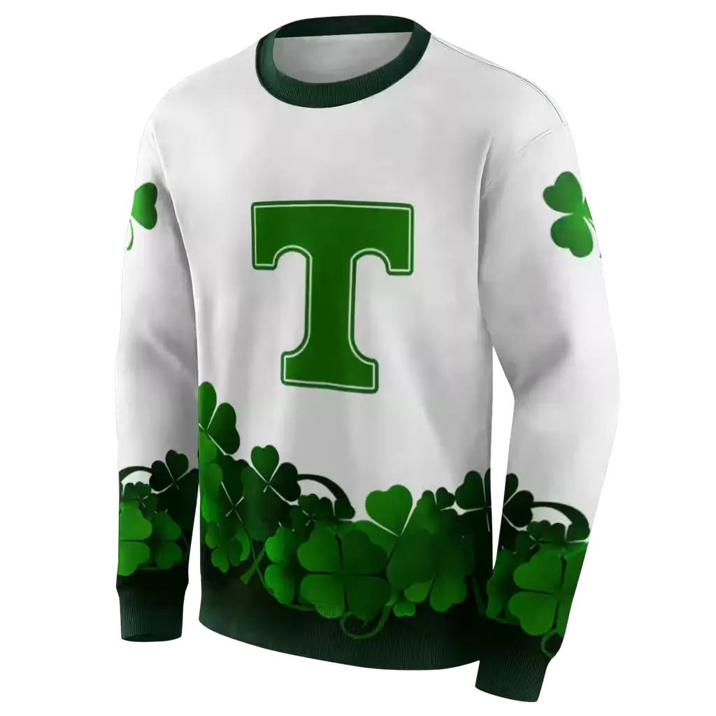 tennessee volunteers lucky motif white green hoodie new arrival tennessee volunteers lucky motif white green hoodie new arrival