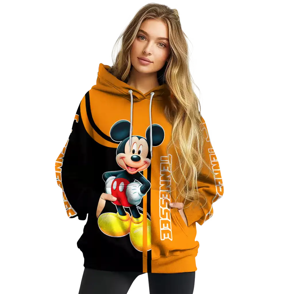 tennessee volunteers mickey mouse orange black hoodie high quality tennessee volunteers mickey mouse orange black hoodie high quality