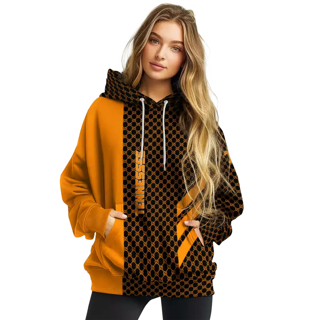 tennessee volunteers monogram pattern orange hoodie high quality tennessee volunteers monogram pattern orange hoodie high quality