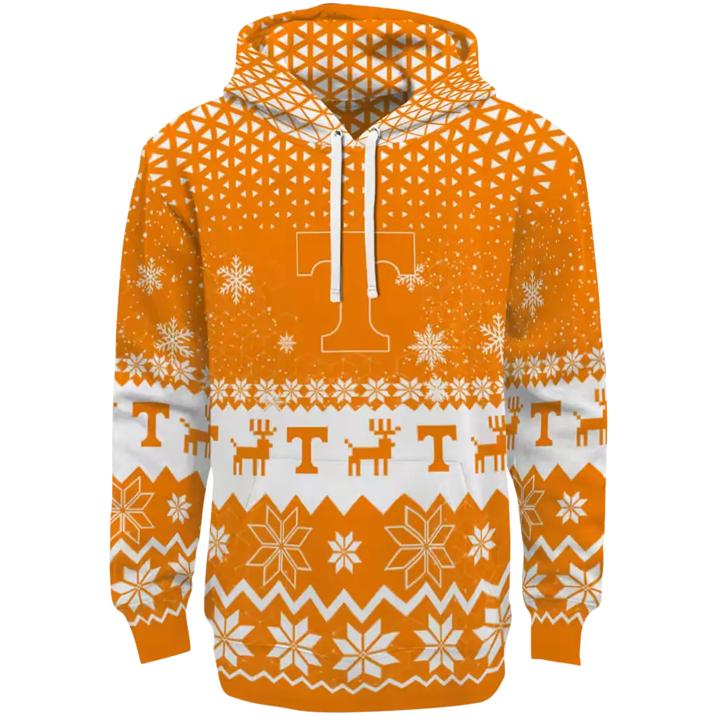 tennessee volunteers reindeer motif orange hoodie best selling tennessee volunteers reindeer motif orange hoodie best selling