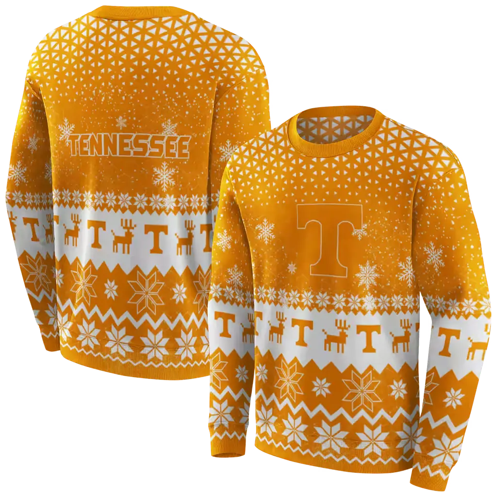 tennessee volunteers reindeer motif orange hoodie premium grade tennessee volunteers reindeer motif orange hoodie premium grade