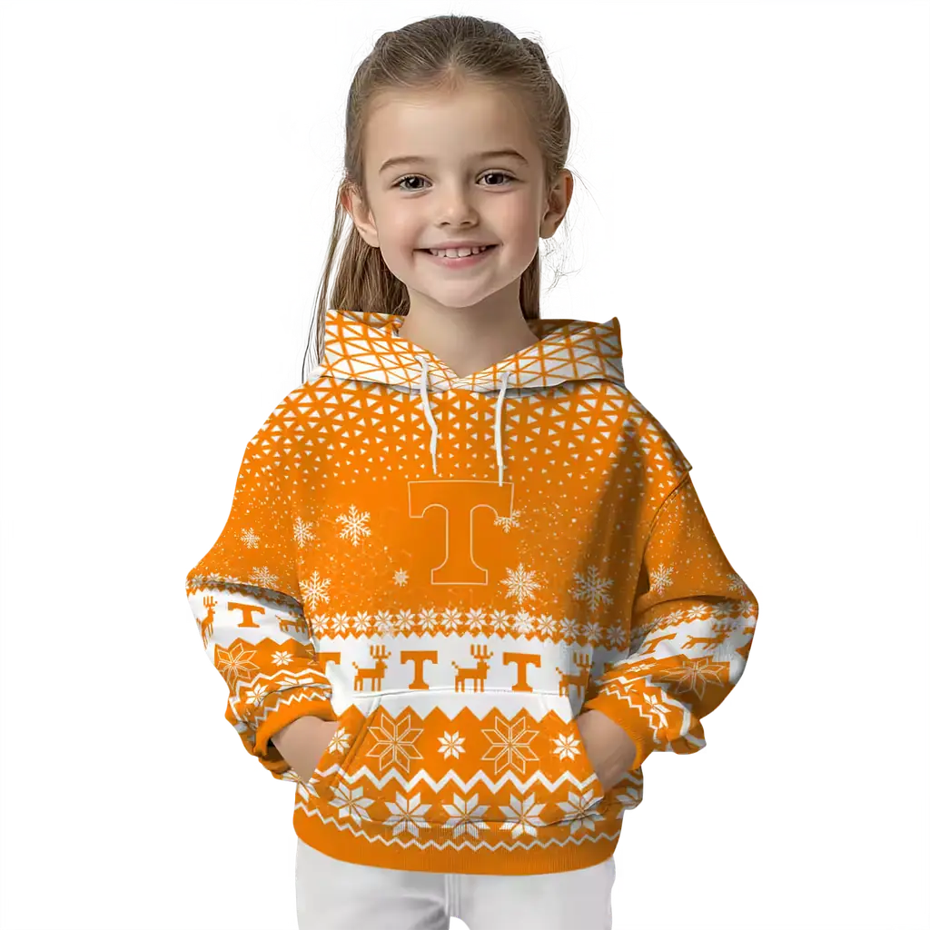 tennessee volunteers reindeer motif orange hoodie top rated tennessee volunteers reindeer motif orange hoodie top rated