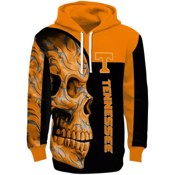 tennessee volunteers skull motif orange black hoodie best selling
