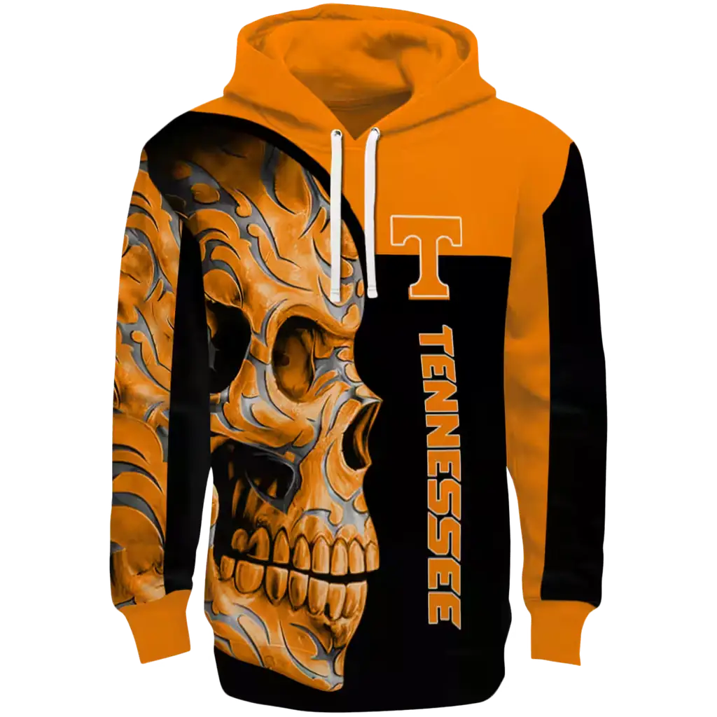 tennessee volunteers skull motif orange black hoodie best selling tennessee volunteers skull motif orange black hoodie best selling