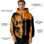 tennessee volunteers skull motif orange black hoodie best selling
