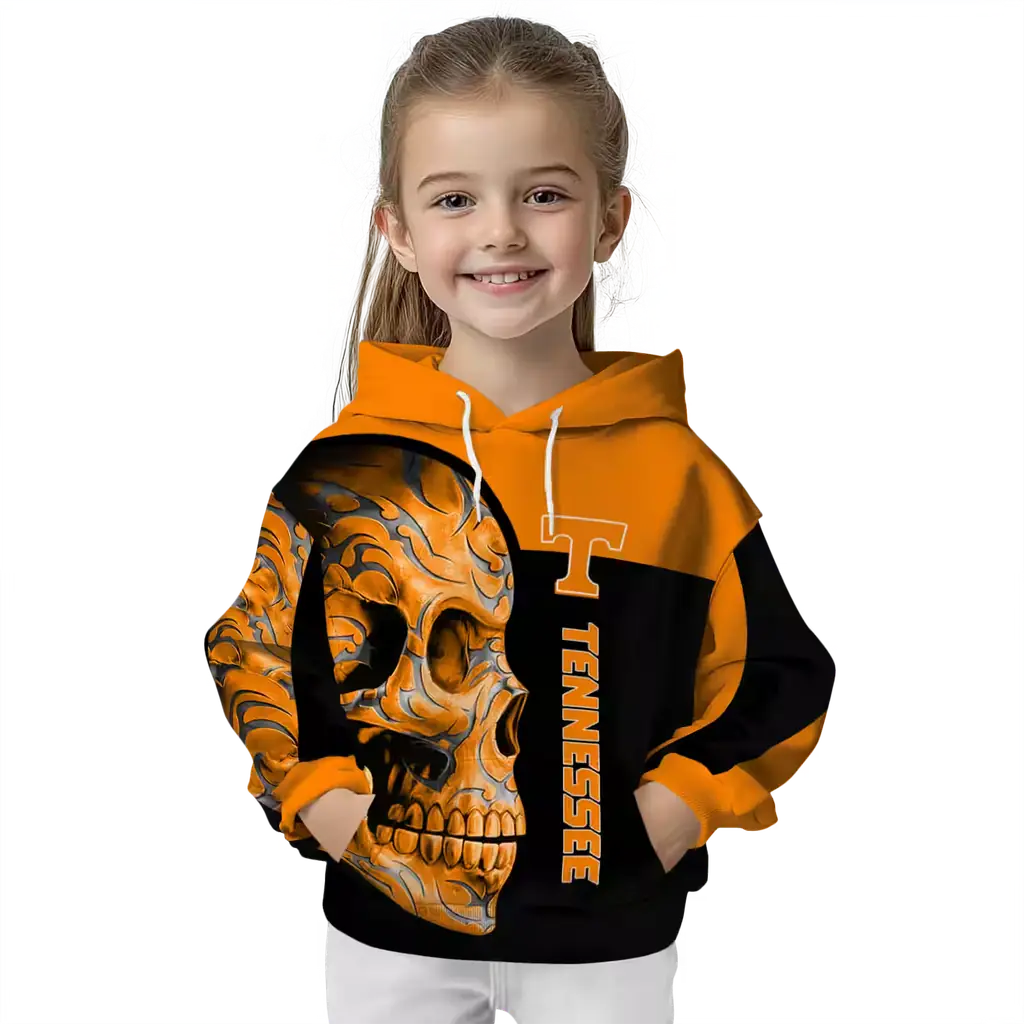 tennessee volunteers skull motif orange black hoodie top rated tennessee volunteers skull motif orange black hoodie top rated