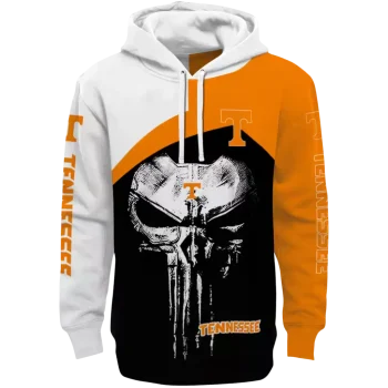 tennessee volunteers skull punisher white black hoodie best selling