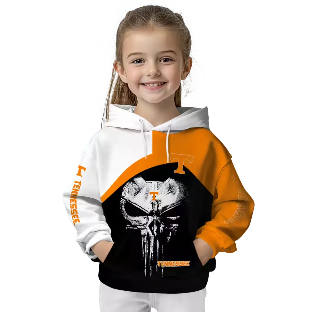 tennessee volunteers skull punisher white black hoodie top rated tennessee volunteers skull punisher white black hoodie top rated