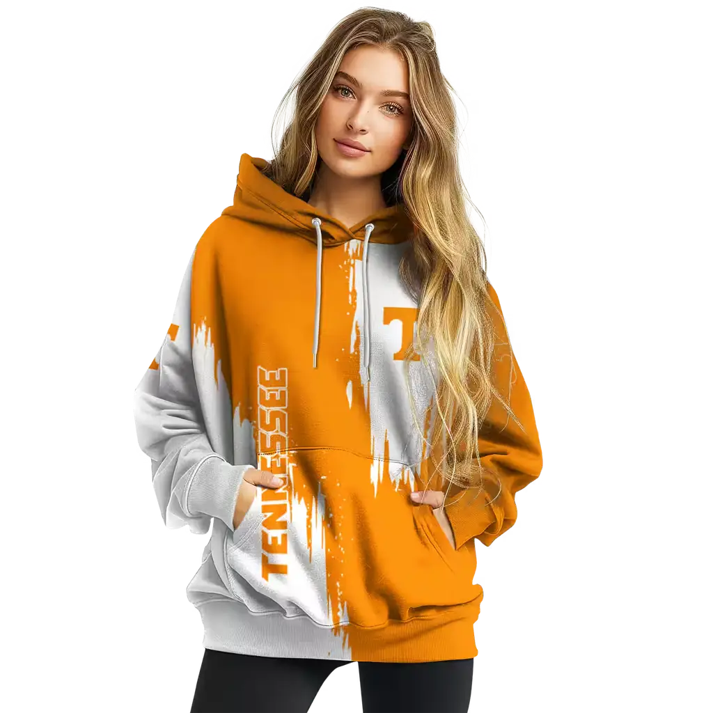 tennessee volunteers splatter effect orange hoodie high quality tennessee volunteers splatter effect orange hoodie high quality