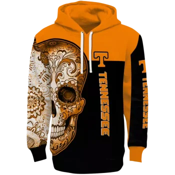 tennessee volunteers sugar skull orange black hoodie best selling