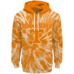 tennessee volunteers tie dye pattern orange hoodie best selling