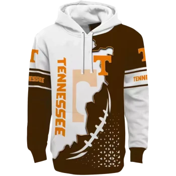tennessee volunteers triangular pattern orange white hoodie best selling